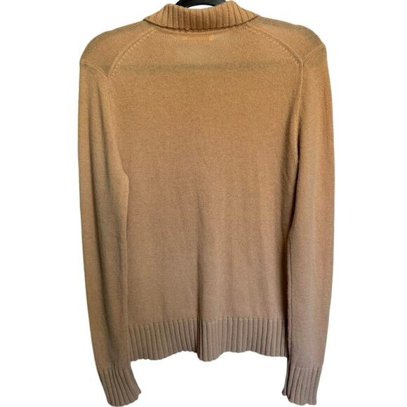 Tory Burch Collared Button Down Sweater Top Pullover Wool Cashmere Size Large - Picture 4 of 11